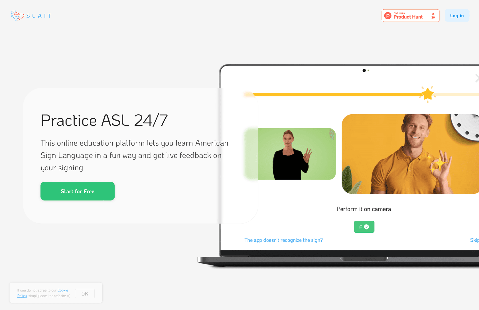 Screenshot of SLAIT School website